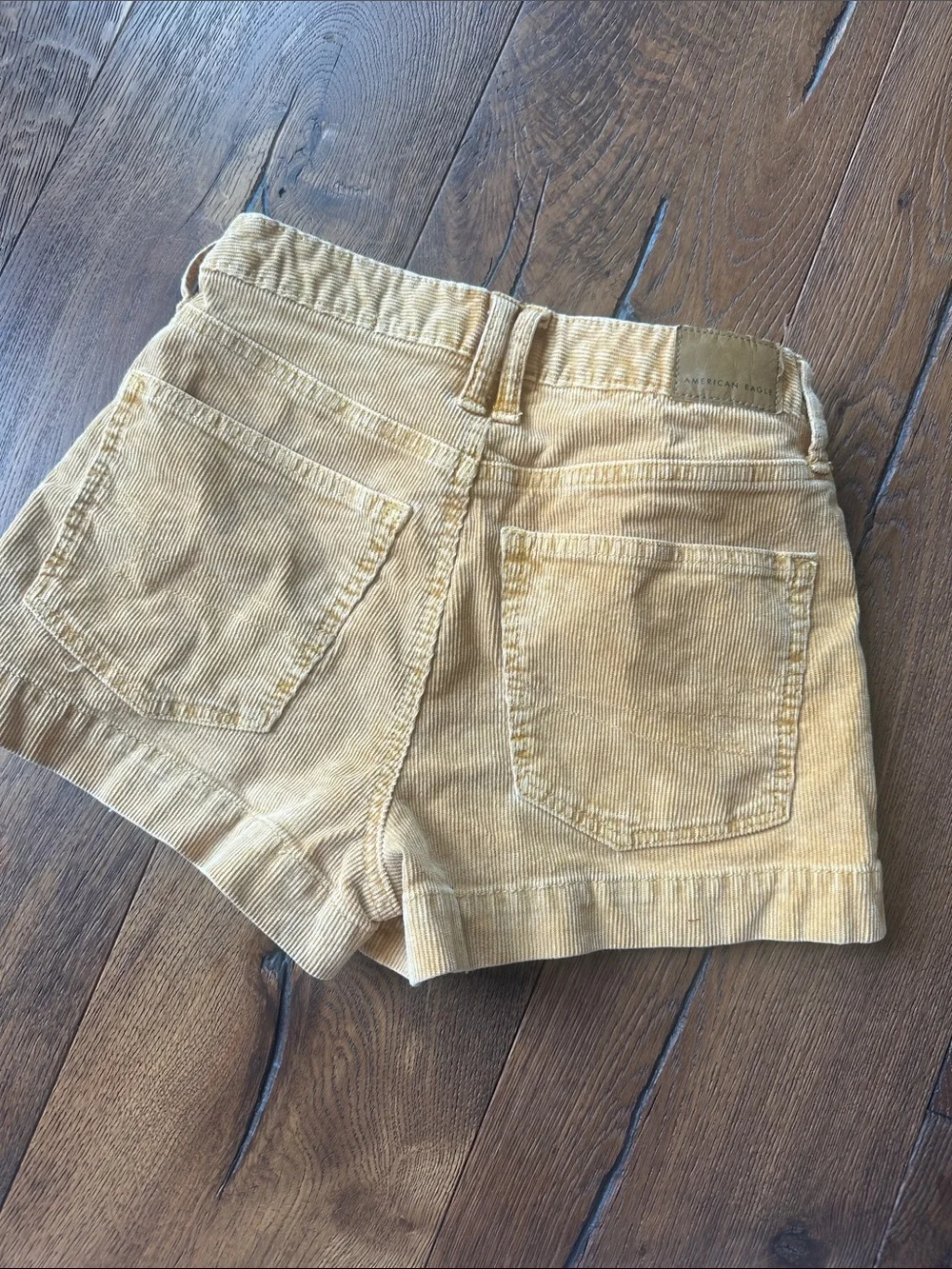 American Eagle Outfitters Mustard Corduroy High-Rise Girls’s Shorts